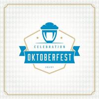 oktoberfest fête avec traditionnel Bière emblème vecteur