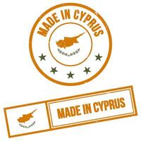 fabriqué dans Chypre timbre signe grunge style vecteur