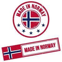 fabriqué dans Norvège timbre signe grunge style vecteur