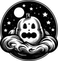 Halloween - minimaliste et plat logo - illustration vecteur