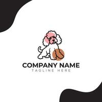 chien minimaliste moderne illustration logo conception vecteur