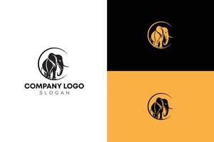 l'éléphant minimaliste moderne illustration logo conception vecteur