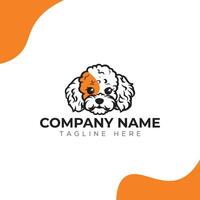 chien minimaliste moderne illustration logo conception vecteur