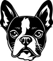 Boston terrier, minimaliste et Facile silhouette - illustration vecteur