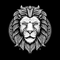 lion, noir et blanc illustration vecteur