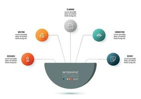 modèle d'infographie de concept d'entreprise avec diagramme. vecteur