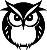 hibou bébé, noir et blanc illustration vecteur