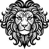 lion, noir et blanc illustration vecteur