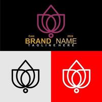 luxe beauté femmes spa moderne logo conception vecteur