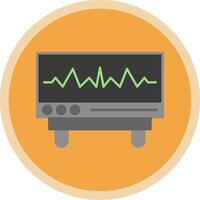 cardiogramme plat multi cercle icône vecteur