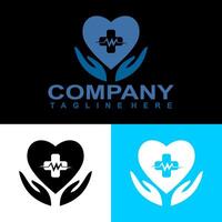 santé un service médical logo conception symbole icône illustration vecteur