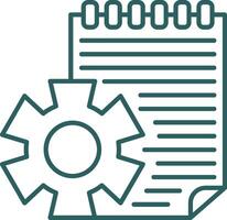 comptabilité ligne pente rond coin icône vecteur