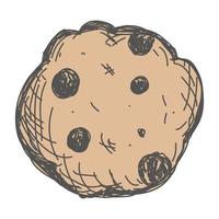 biscuits à l'avoine avec noix et raisins secs, biscuits à l'avoine. biscuits de Noël. vecteur