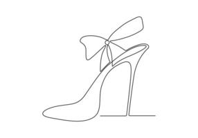 aux femmes des chaussures continu un dessin prime illustration vecteur