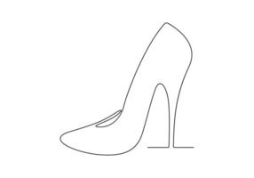 aux femmes des chaussures continu un dessin prime illustration vecteur