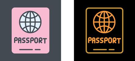 conception d'icône de passeport vecteur
