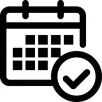 calendrier icône symbole image pour programme ou rendez-vous vecteur