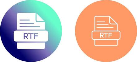 rtf icône conception vecteur