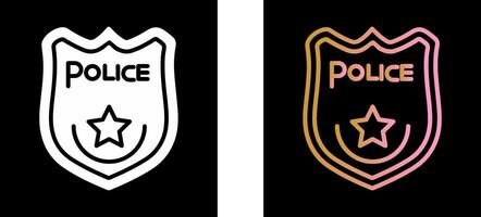 conception d'icône d'insigne de police vecteur