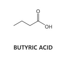 butyrique acide molécule formule Chocolat ingrédient vecteur