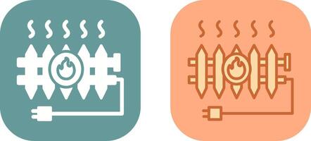 conception d'icône de radiateur de chaleur vecteur