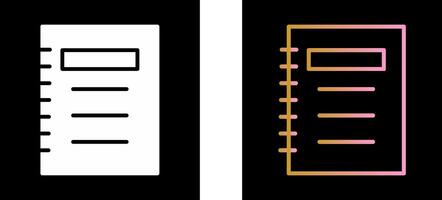 conception d'icône de bloc-notes vecteur