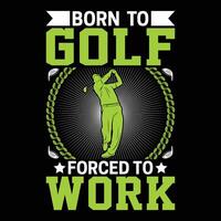 le golf citations T-shirt art vecteur