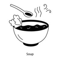 concepts de soupe à la mode vecteur