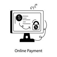 paiement en ligne tendance vecteur