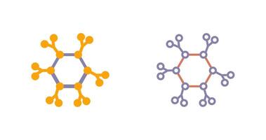 conception d'icône de molécule vecteur