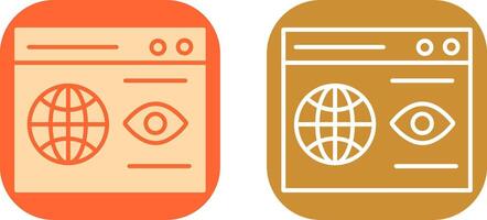 conception d'icône de visibilité web vecteur