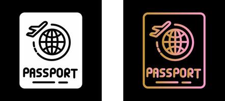 conception d'icône de passeport vecteur