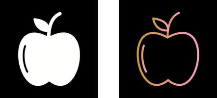 conception d'icônes de pommes vecteur