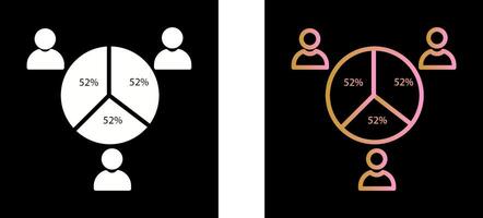 candidat Statistiques icône conception vecteur