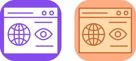 conception d'icône de visibilité web vecteur
