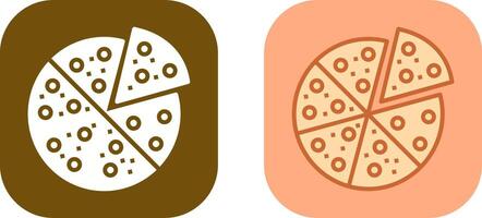 Pizza tranche icône conception vecteur