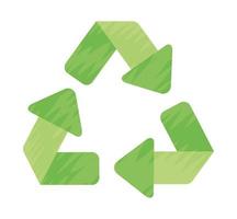 beau symbole de recyclage vecteur