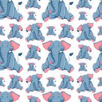 Design de fond sans couture avec les éléphants vecteur