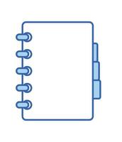 conception de cahier bleu vecteur
