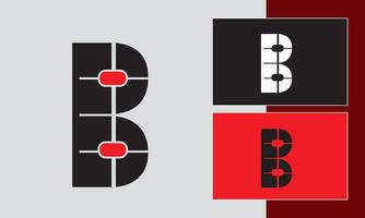 b initiale lettre logo vecteur
