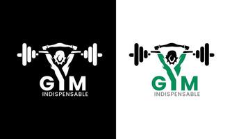 Gym corps bâtiment logo icône vecteur