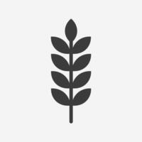 blé oreille icône. grain, pain, nourriture, céréales, agriculture, récolte symbole vecteur