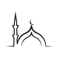 logo islamique, mosquée vecteur