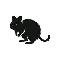 Facile silhouette de une quokka logo icône symbole illustration vecteur