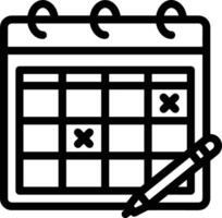 calendrier icône symbole image pour programme ou rendez-vous vecteur