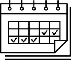 calendrier icône symbole image pour programme ou rendez-vous vecteur