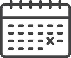 calendrier icône symbole image pour programme ou rendez-vous vecteur