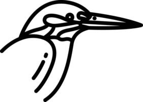 martin-pêcheur oiseau contour illustration vecteur