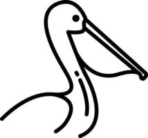 pélican oiseau contour illustration vecteur