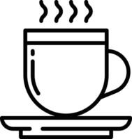 thé tasse contour illustration vecteur